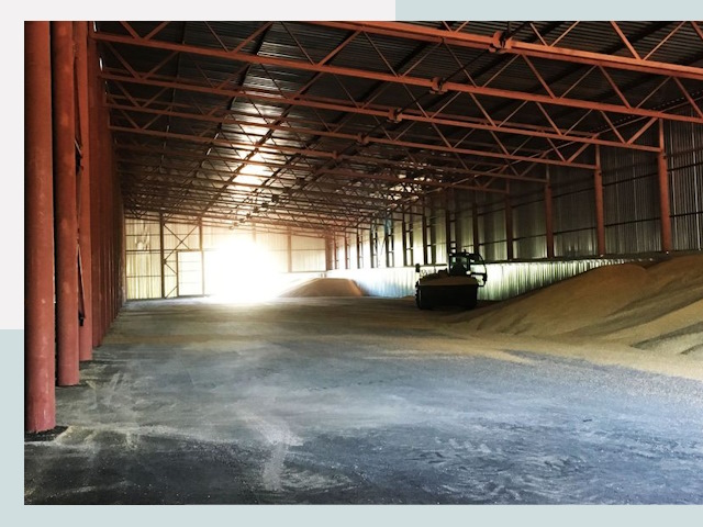 Строительство зернохранилищ в Краснокаменске