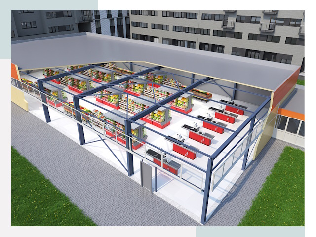 Строительство магазинов в Краснокаменск от 613 руб. за м²