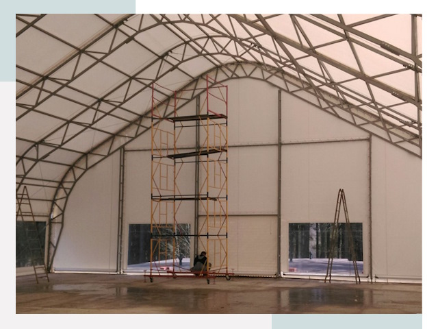 Шатровые ангары в Краснокаменске